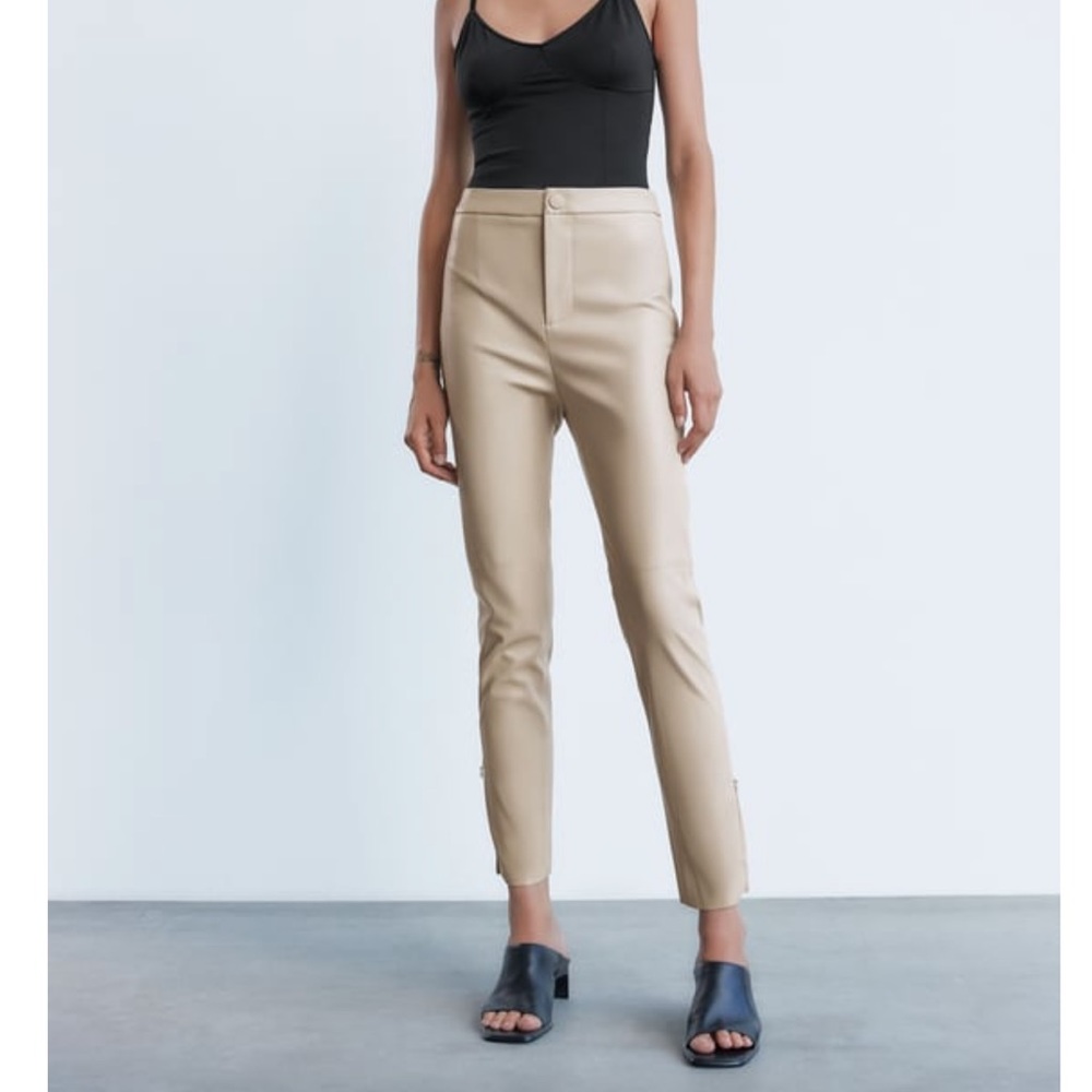 Faux leather leggings